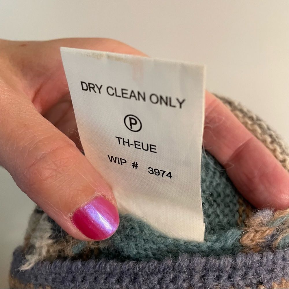 Vintage Woolrich Sweater Vest Stripe Western Aztec Granny Wool Green Size Medium - Picture 7 of 8